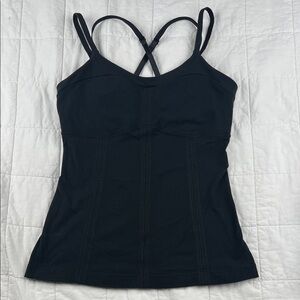 Lululemon Athletica Centered pose tank top in black‎ sz 4